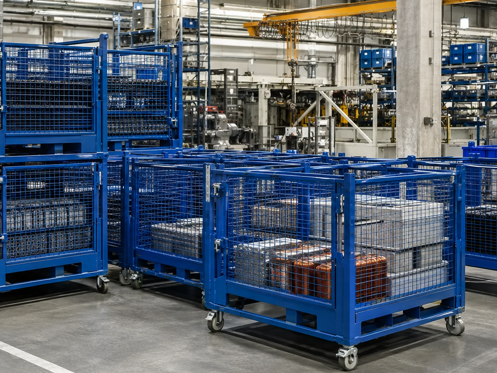 Industrial Metal Turnover Basket