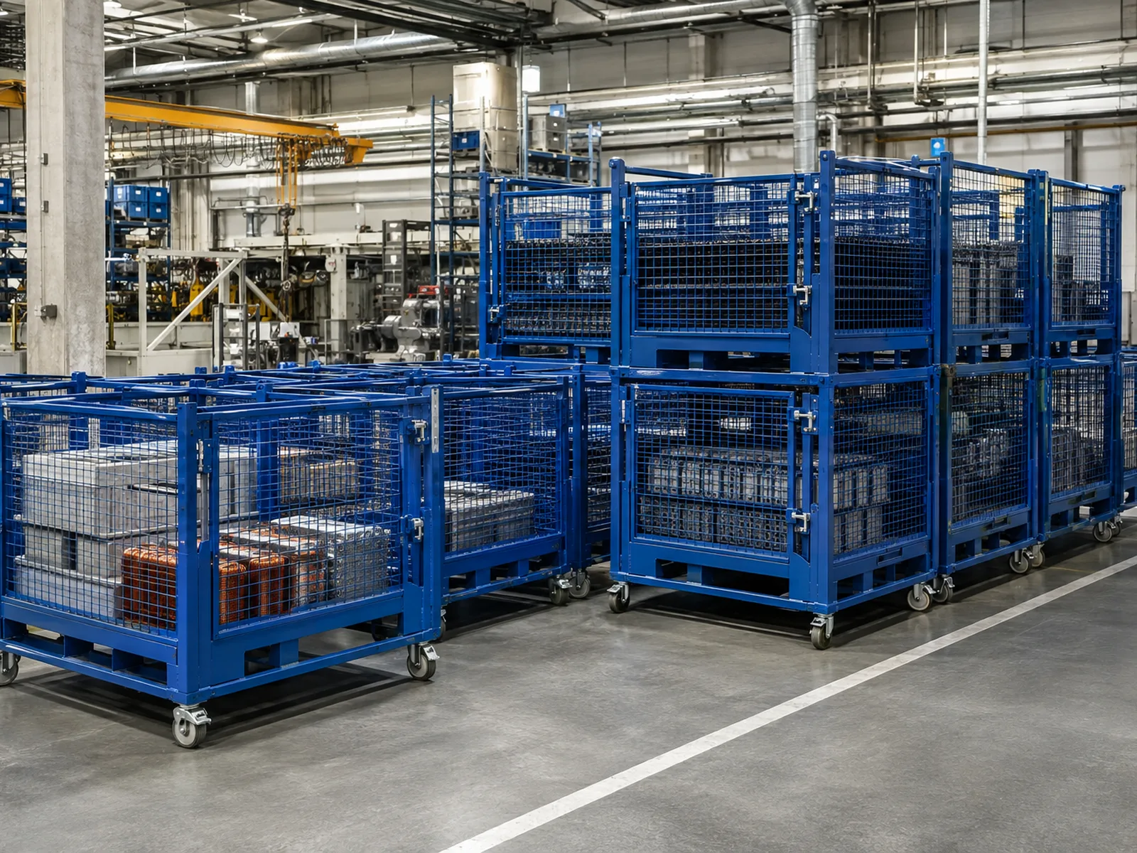 Industrial Metal Turnover Basket