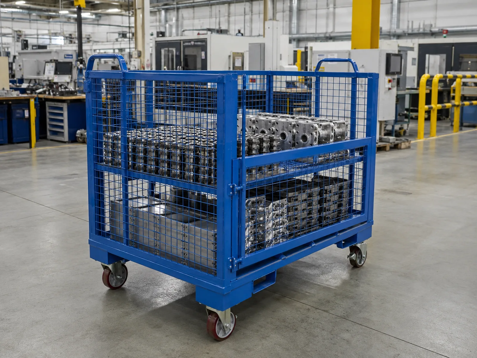 Industrial Metal Turnover Basket